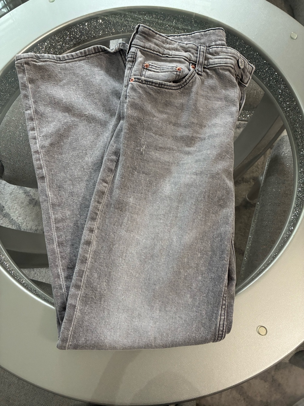 H&M Girls Straight Leg Grey Jeans